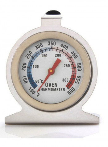 Analogue Oven Thermometer Silver/Beige 10x8x4centimeter
