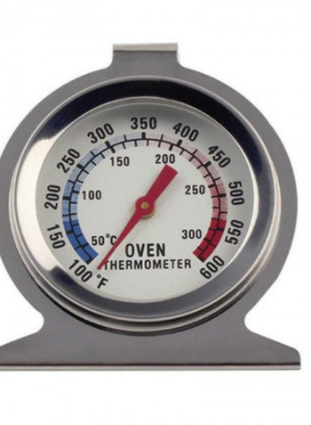 Analogue Oven Thermometer Silver/Beige 10x8x4centimeter