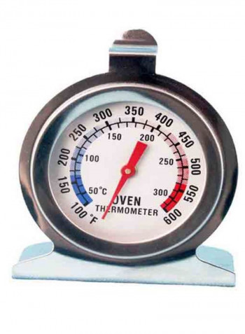 Analogue Oven Thermometer Silver/Beige 10x8x4centimeter