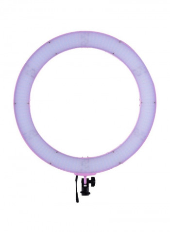 LED Bi-Colour Digital Ring Video Light 51.3x10.2x51centimeter Pink/White