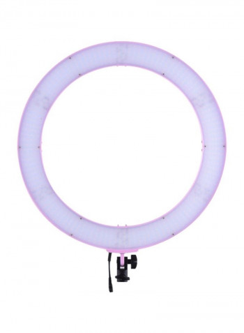 LED Bi-Colour Digital Ring Video Light 51.3x10.2x51centimeter Pink/White