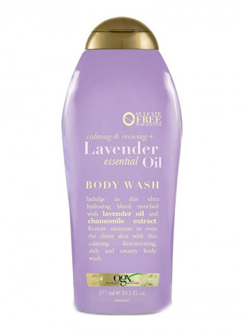 3-Piece Lavender Essential Oil Body Wash Set 3 x 577ml