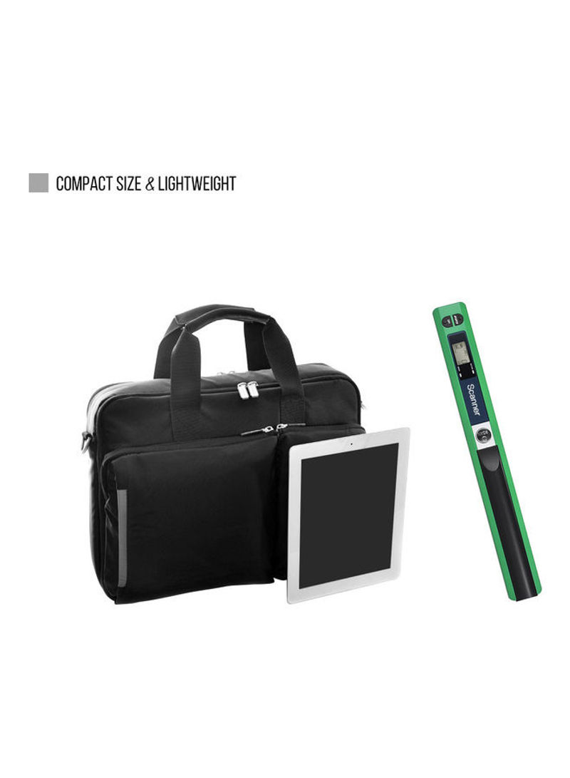 A4 Size LCD Display Wireless Scanner with Protecting Bag Green/Black