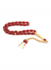 Agate (Carnelian) Prayer Beads With Sterling Silver Components