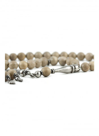 Asian Nanmu Tree Prayer Beads With Sterling Silver Components