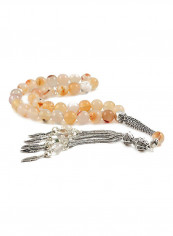 Agate Prayer Beads  with Sterling Silver components