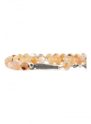 Agate Prayer Beads  with Sterling Silver components
