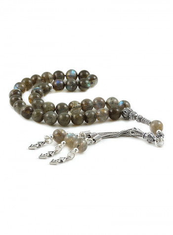 Labradorite Prayer Beads With Sterling Silver Components