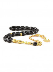 Onyx Prayer Beads With Sterling Silver Components