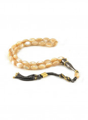 Mother of Pearl Prayer Beads with Sterling Silver Components