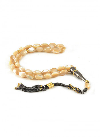 Mother of Pearl Prayer Beads with Sterling Silver Components