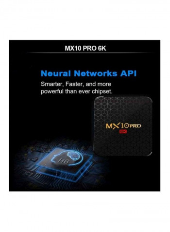 MX10 Pro LED WiFi TV Box XD5397306 Black