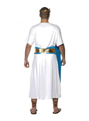 Roman Senator Costume With Belt And Headpiece L