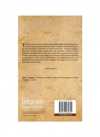 The Revival Of Antique Philosophy In The Renaissance Hardcover