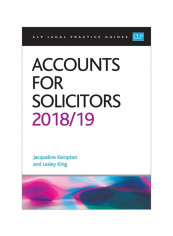 Accounts For Solicitors 2018/2019 Paperback