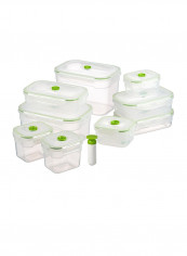 19-Piece Vacuum Seal Food Storage Container Clear/Green reviews 19-Piece Vacuum Seal Food Storage Container Clear/Green