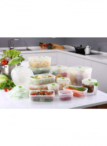 19-Piece Vacuum Seal Food Storage Container Clear/Green