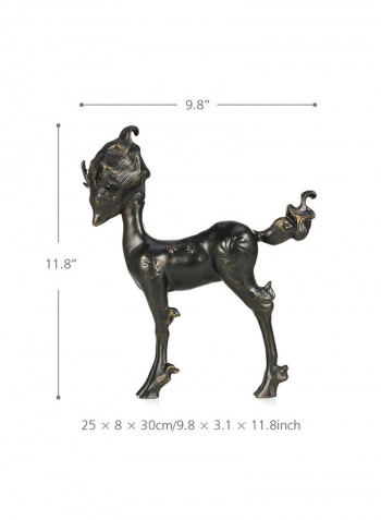 Fairy Deer Peaceful Deer Sculpture Black 3200g