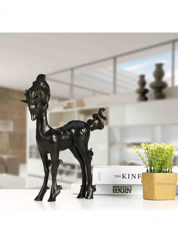 Fairy Deer Peaceful Deer Sculpture Black 3200g