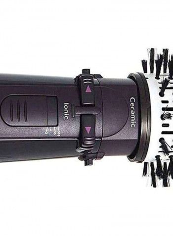 Rotating Hair Brush Styler Kit Black/White/Purple