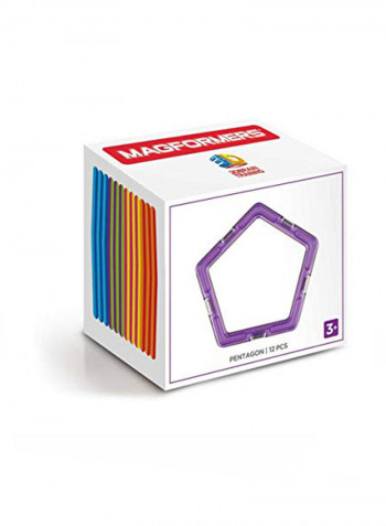 12-Piece Magnetic Building Blocks Educational Tiles Building Kit