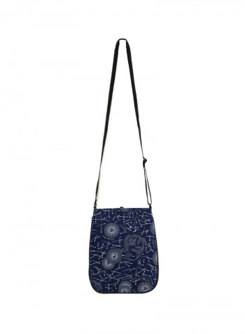 Printed Shoulder Bag Navy