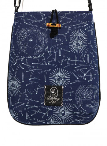 Printed Shoulder Bag Navy