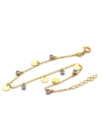 18k Gold Rosary Dangler Round Adjustable Size Bracelet