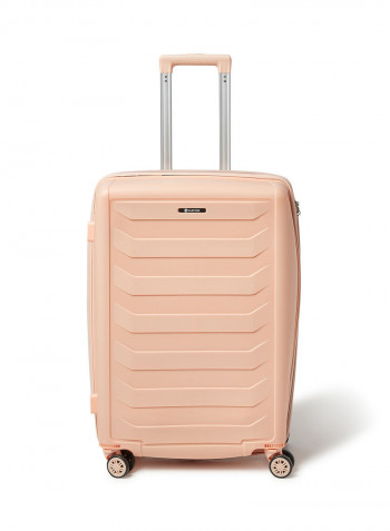 3 Piece Hardside Luggage Travel Trolley Bag Set Rose Gold