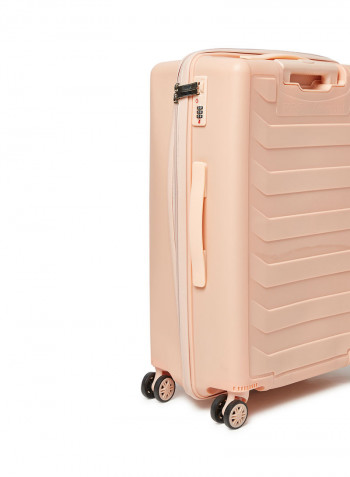 3 Piece Hardside Luggage Travel Trolley Bag Set Rose Gold
