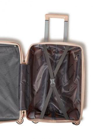 3 Piece Hardside Luggage Travel Trolley Bag Set Rose Gold