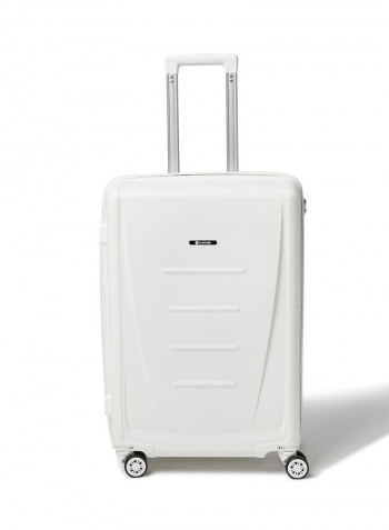 3 Piece Hardside Luggage Travel Trolley Bag Set White