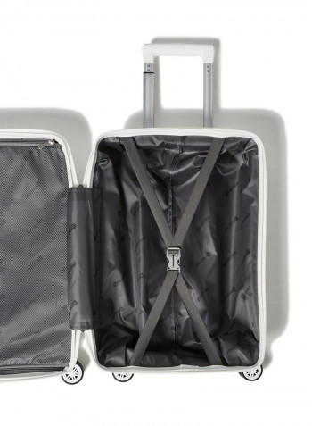 3 Piece Hardside Luggage Travel Trolley Bag Set White