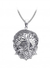 925 Sterling Silver Celtic Knot Tree Of Life Pendant Necklace