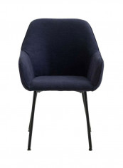 Hadrup Dining Chair Dark Blue/Black