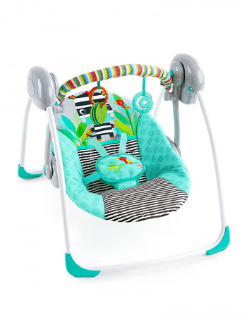Zig Zag Zebra Portable Baby Swing