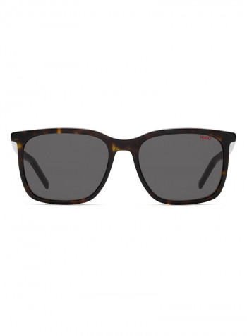 Men's Full Rim Rectangular Shaped Sunglasses - Lens Size: 55 mm