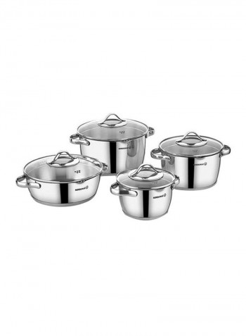 8-Piece Cookware Set silver