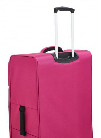 Softside 3 Piece Luggage Trolley Set Rose Red
