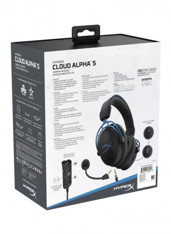Cloud Alpha S Wired 7.1 Surround Sound Gaming Headset Black/Blue