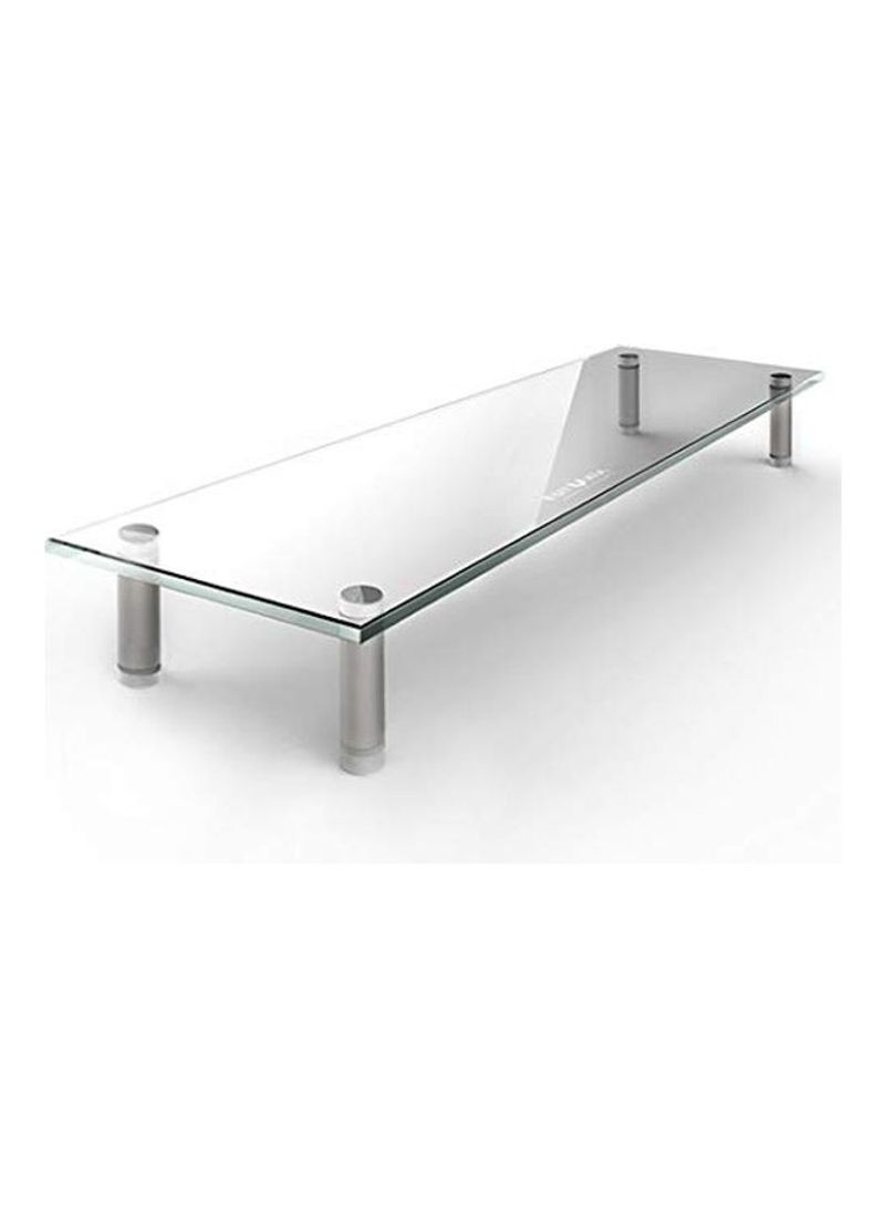 Computer Monitor Stand Clear/Silver