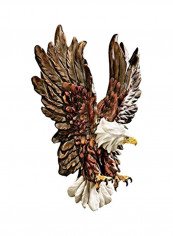 Eagle Wall Sculpture White/Yellow/Red 12x4.5x15inch