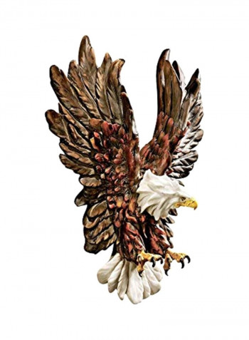 Eagle Wall Sculpture White/Yellow/Red 12x4.5x15inch