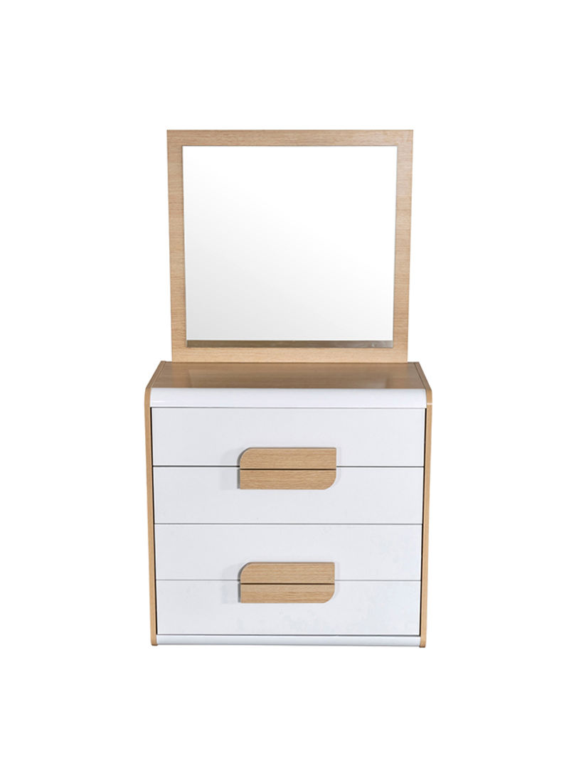Genesis 4-Drawer Young Dresser White/Beige 90x88x47cm
