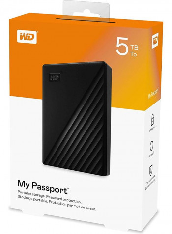 My Passport Portable External Hard Drive 5TB Black