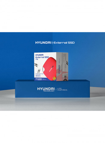 Portable External SSD 1TB Candy Apple Red