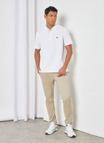 Collar Neck Polo White