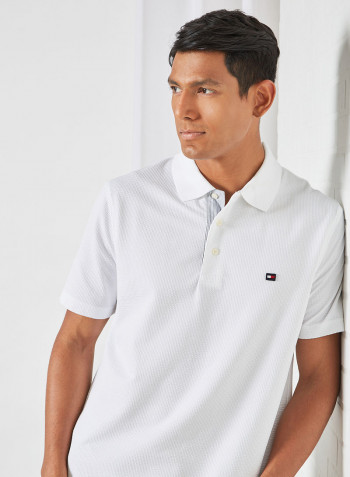 Collar Neck Polo White