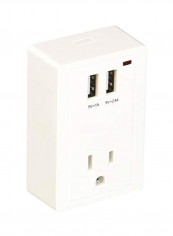 Z Wave Plus Wall Socket Plug White 3.5x2.3x2.1inch