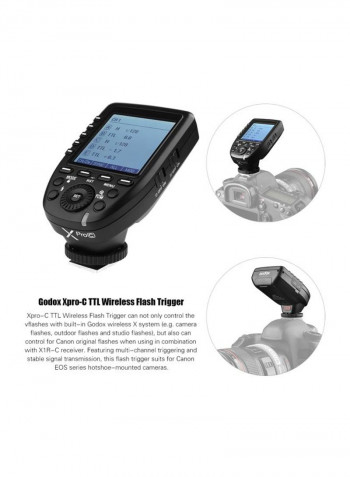 Xpro-C E-TTL II Flash Trigger Transmitter For Canon EOS Series Black